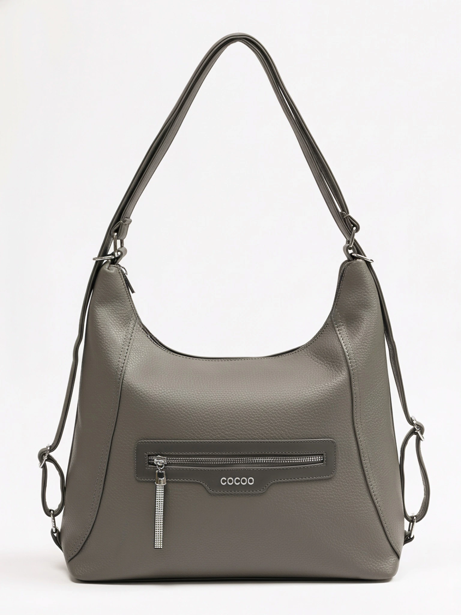 Сумка-шоппер  с декоративным пуллером со стразами в ассортименте